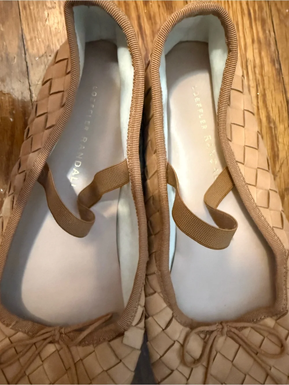 Loeffler Randall Leonie Woven Flats in honey!